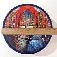 Vintage Jacobsens Bakery Denmark Night at the Opera Large Round Cookie Tin