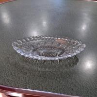 Antique Oval Pickle Dish, US Glass State of Oregon Beaded Loop Pattern