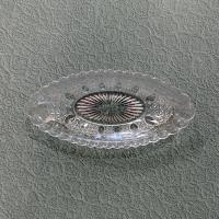Antique Oval Pickle Dish, US Glass State of Oregon Beaded Loop Pattern