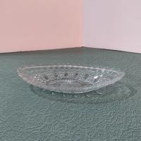 Antique Oval Pickle Dish, US Glass State of Oregon Beaded Loop Pattern
