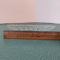 Antique Oval Pickle Dish, US Glass State of Oregon Beaded Loop Pattern