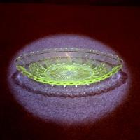 Antique Oval Pickle Dish, US Glass State of Oregon Beaded Loop Pattern