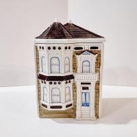 Vintage Otagari 1980 Town Row House Ceramic Cannister, House Cookie Jar