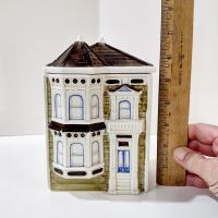 Vintage Otagari 1980 Town Row House Ceramic Cannister, House Cookie Jar