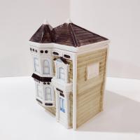 Vintage Otagari 1980 Town Row House Ceramic Cannister, House Cookie Jar