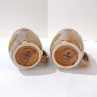 Vintage Figurative Ceramic Owl Mugs, Set of 2, Gibson 12 Ounce Coffee Mugs