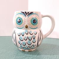 Vintage Owl Ceramic Coffee Tea Mug, Love the Moment Natural Life Owl Mug