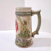 Vintage Pabst Brewing Company Since 1844 Ceramic Beer Mug, Ceramarte Brazil Collectible Beer Stein