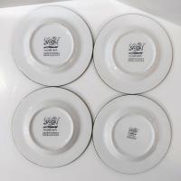 Vintage Nassau Palm Tree Ceramic Salad Appetizer Plates, Set of Four