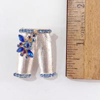 Vintage Silver and Blue Rhinestone Pants Pin