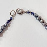 Vintage Rainbow Fluorite and Mother of Pearl Necklace