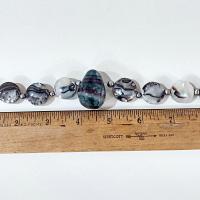 Vintage Rainbow Fluorite and Mother of Pearl Necklace