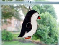 Penguin Stained Glass Suncatcher, Boy or Girl Versions