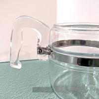 Vintage PYREX Flameware Stovetop Glass Coffee Percolator 4 Cup Carafe with Lid and Handle, Model Pyrex 7754-b