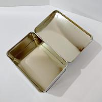 Vintage Diane Phalen Watercolors Spring Garden Amish Quilts Hinged Lid Tin Box, Decorative Metal Storage Container
