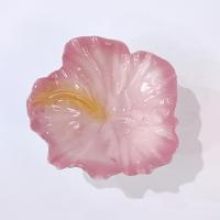 Hibiscus Porcelain Flower Bowl, Hawaiian Ceramic Flower Dish