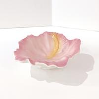 Hibiscus Porcelain Flower Bowl, Hawaiian Ceramic Flower Dish