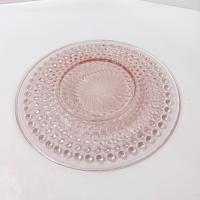 Vintage Anchor Hocking Pink Hobnail Glass Luncheon Plate, 1930's Depression Glass Plate