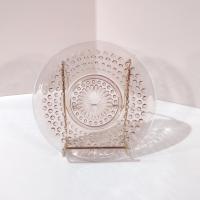 Vintage Anchor Hocking Pink Hobnail Glass Bread and Butter Appetizer 6"  Plate, 1930's Depression Glass Plate