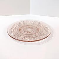 Vintage Anchor Hocking Pink Hobnail Glass Bread and Butter Appetizer 6"  Plate, 1930's Depression Glass Plate