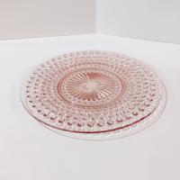 Vintage Anchor Hocking Pink Hobnail Glass Bread and Butter Appetizer 6"  Plate, 1930's Depression Glass Plate