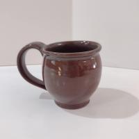 Vintage Hand Crafted Brown and Green Happy Pig Ceramic Mug, Pig Lover Farmer Gift