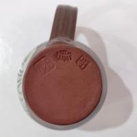 Vintage Hand Crafted Brown and Green Happy Pig Ceramic Mug, Pig Lover Farmer Gift