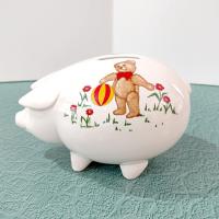 Vintage 1984 Teddy Bears by Mason's Ironstone Piggy Bank, Made in England