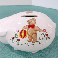 Vintage 1984 Teddy Bears by Mason's Ironstone Piggy Bank, Made in England