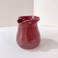 Vintage Mauve Pink Ceramic Pinch Pot Creamer, Small Ceramic Pitcher, Cliff Losee Studio Pottery