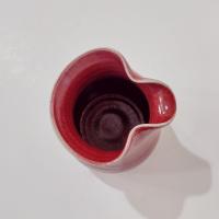 Vintage Mauve Pink Ceramic Pinch Pot Creamer, Small Ceramic Pitcher, Cliff Losee Studio Pottery