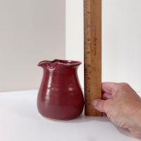 Vintage Mauve Pink Ceramic Pinch Pot Creamer, Small Ceramic Pitcher, Cliff Losee Studio Pottery