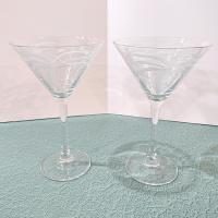 Rolf Glass Palm Tree Martini Cocktail Glasses, Set of Two