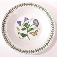 Vintage Portmeirion Botanic Garden Trailing Bindweed Soup Bowl, Butterfly Floral Serving Bowl