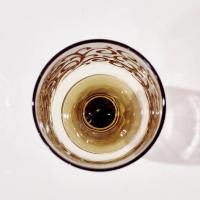 Vintage Libbey Prado Tawny Brown Scroll Wine Glasses, Set of Four