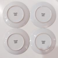 Vintage Pfaltzgraff Wine Tasting Bread and Butter Plates, Set of Four, Old World Style Wine and Cheese Plates