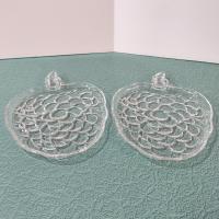 Vintage Clear Bubble Glass Raspberry / Strawberry Shaped Luncheon Appetizer Salad Dessert Snack Plates, Set of Two, Multiple Sets Available