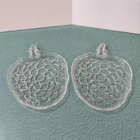 Vintage Clear Bubble Glass Raspberry / Strawberry Shaped Luncheon Appetizer Salad Dessert Snack Plates, Set of Two, Multiple Sets Available