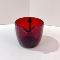 Vintage Ruby Red Glass Creamer Pitcher