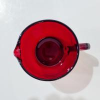 Vintage Ruby Red Glass Creamer Pitcher
