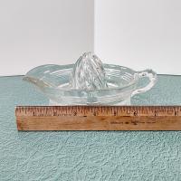 Vintage Hazel Atlas Crisscross Clear Juicer Reamer, Large Citrus Fruit Juicer