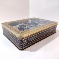 Vintage Renoir The Umbrellas Decorative Storage Tin, Les Parapluies Rectangular Metal Tin Box