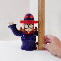 Vintage Red Hat Society Ceramic Tea Pot, Fancy Lady Tea Pot