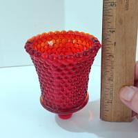 Vintage Homeco Ruby Red Hobnail Votive Cup Sconce Candle Holder, Home Interiors Glass Pegged Votive Cup
