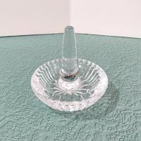 Vintage Waterford Crystal Ring Dish, Round Ring Holder with Post