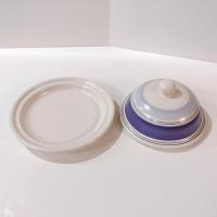 Vintage Pfaltzgraff Rio Ceramic Covered Butter Cheese Dish, Plate with Dome Lid