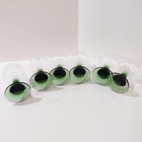 Vintage Green Roemer Wine Glasses with Etched Grapevine Design, Set of 6