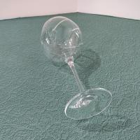 Vintage Crystal Balloon Chardonnay Wine Glass, Signed Rogaska Chelsea Cut Crystal Swirl White Wine Glass