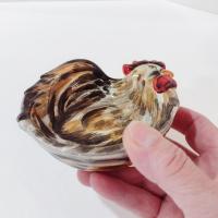 Vintage Rooster Chicken Condiment Bowls, Set of Two, Tabletops Gallery Sonama Rooster Bowls, Guest Soap Trinket Dishes