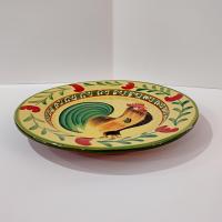 Vintage Hausenware Rooster Ceramic Dinner Plate